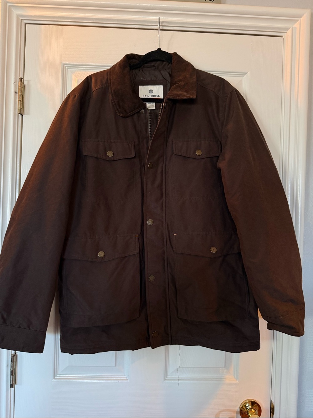 RAINFOREST Men's Dark Brown Field Jacket with Flap Pockets
